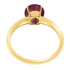 2 00cts  Oval Shape Natural Red Ruby Ring In 14kt Yellow Gold - Tariffs Free