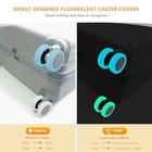 Suitcases Wheel Covers silicone Luggage Compartment Wheel 8pcs Fluorescent Blue