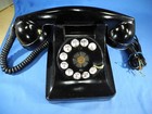 Vintage Bell System Western Electric Phone Black Rotary F2 Desk Top Telephone   