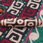 Antique Himalayan Tibetan 9 Eyes Agate Dzi Bead Amulet