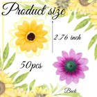 50 Pcs Faux Sunflower Heads For Craft 2 76 Inch Artificial Silk Yellow