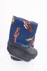 Tundra Boys Toddler Snow Winter Boots Shoes Size 4 Navy Blue Pull On New