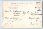 Malta Postcard View Of Quarantine Harbour And Valetta 1908 Antique Posted