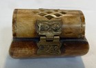 Vintage Stone Jewelry Trinket Box Keepsake Box Hinged With Clasp 2 25 x 1 5 