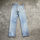 Vintage 80s Levis 501 Denim Jeans Light Wash Made In Usa 27x30