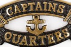 Handmade Captain s Quarters Door Plate Nautical Charm Plaque  Ship Boat Sign  An