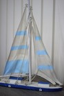 Wood Model Sailing Boat Tall Ship Sailer Yacht Nautical Decor