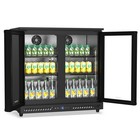 7 Cu ft Dual-door Commercial Merchandiser Refrigerator Beverage Cooler In Black