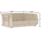 Akro Mils 30250 Akrobins Plastic Storage Bins 15x16x7 Black 6 Pack