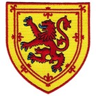 Lot Of 2 Scotland Flag Patch Embroidered Iron-on Scottish Lion Coat Arms Shield