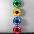 Titan Fitness Weight Plate Wall Mounted Storage Rack  Angled 4-peg Design