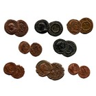 Set Of 8 Bronze Coins From Roman Constantine Dynasty Collection