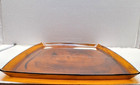 Rare Old  12  X 20  Marbled Bakelite Tray  root Beer  honey Amber  swirled