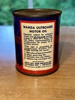 Vintage Wanda Outboard Motor Oil Metal Can Half Pint Full Unopened Great