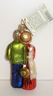 2011 Farm Couple -  Old World Christmas Blown Glass Ornament New W tag 10190