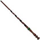 15  Hand Turned Carved Emerald Spiral Teak Wood Magic Wand Witch Wizard W  Bag