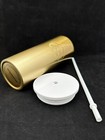 Rare htf Starbucks 2019 Holiday Glitter Gradient Gold Venti 24 Oz Tumbler Euc
