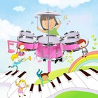 Hxia Suitable For Children Aged 3-6 Kids Drum Toy Set Rock Jazz Drum  pink  1