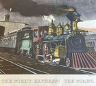 Vintage The Night Express Reprinted From Litho By Currier   Ives The Travelers