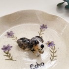 Pet Jewelry Dish personalized Dog Cat Ceramic Ring Tray  handmade Trinket Dish