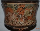 Beautiful Mayan Bowl  Glyphs   Gods  Many Figures 5 