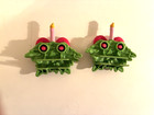 Fisher Price Home For The Holiday Vtg Xmas Doll House Window Garland Bow Candle
