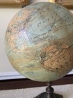 Antique Globe H  Schedler   s Terrestrial Globe Pat 1868 Copyright 1889 Metal Base
