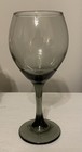New Vintage Libbey Nova Smoky Gray Wine Glasses Stemware Set Of 4