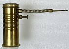 Vintage Eagle No  66 Brass Finger Pump Oiler   Flexible Coiled Spout Oil Can