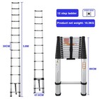 Aluminum Telescoping Ladder 12 5ft Portable Extension Ladder - Multi-purpose Lig