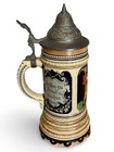 Antique German 1 4 Liter Beer Stein  Lador Switzerland Musical Movement  Eine   
