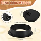 8 Pcs Desk Grommet 2 Inch  50 Mm   Hole Cover For Cables Black  Cable    
