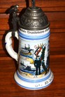 Antique Wwi German Navy Regimental Beer Stein Tropedo Boat Lithopane