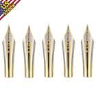 5pcs 35 X 6mm Replace Fountain Pen Nibs 0 5mm Medium Fine Nib Iridium Tip Gold A