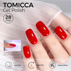 Ruby Red Gel Polish 1pcs Red Gel Nail Polish Pure Color Long Lasting Soak Off Uv