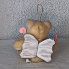 Dakin 1985 Cupid Bear Plush Red Heart Nose Tan Valentines Stuffed Toy