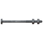  lot Of 10  5 8 -11 X 14  Galvanized Steel Coarse Thread Square Head Bolt W nuts