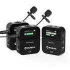 Moman C2x 2 4g Wireless Lavalier Microphone Dual Transmitters For Camera Dslr