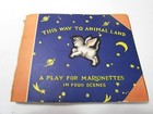 Vtg This Way To Animal Land Play Marionettes Paper Toys Baker Bailey Saalfield