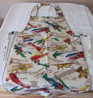 Full Apron Vintage Printed Airplanes Cotton Barbeque Cooking Planes New