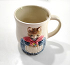 Vintage Otagiri Ceramic Mug 3-d Cat Kitten 4  Coffee Tea Japan 80 s Cottagecore