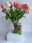 Nearly Natural Tulips Artificial Flower Floral Arrangement Silk Flowers Vase New