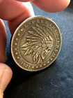 Indian Warrior Novelty Good Luck Heads Tails Morgan Pocket Piece Token Coin