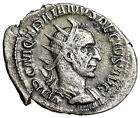 Trajan Decius Ar Antoninianus  emperor On Horseback  Toned Very Fine