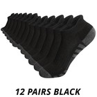 6-12 Pairs Mens Plain Solid Cotton Sports Ankle Athletic Socks Low Cut Size 9-13