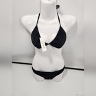 Elegant Black Triangle Bikini With High-cut Bottoms