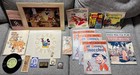 Lot Of Vintage Walt Disney Memorabilia Post Cards Lithographs Music Sheet   More