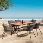 Patio Dining Set  All-weather Outdoor Furniture Set With Dining Table And Chairs