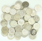  100  1946-1964 90  Silver Roosevelt Dimes Two Rolls  10 Face Lot