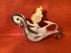 Vintage Lefton Mermaid In Beret Riding Seahorse  6959 Japan Mint Condition